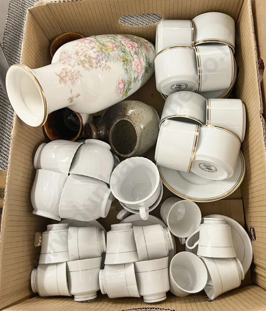 Box of Assorted Tea China Etc. Image 1++