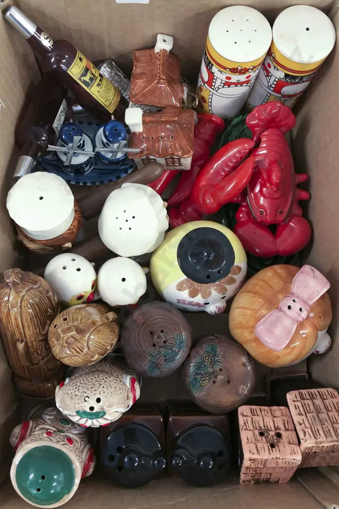 Box Quantity of Novelty Salt and Pepper Shakers Image 1++