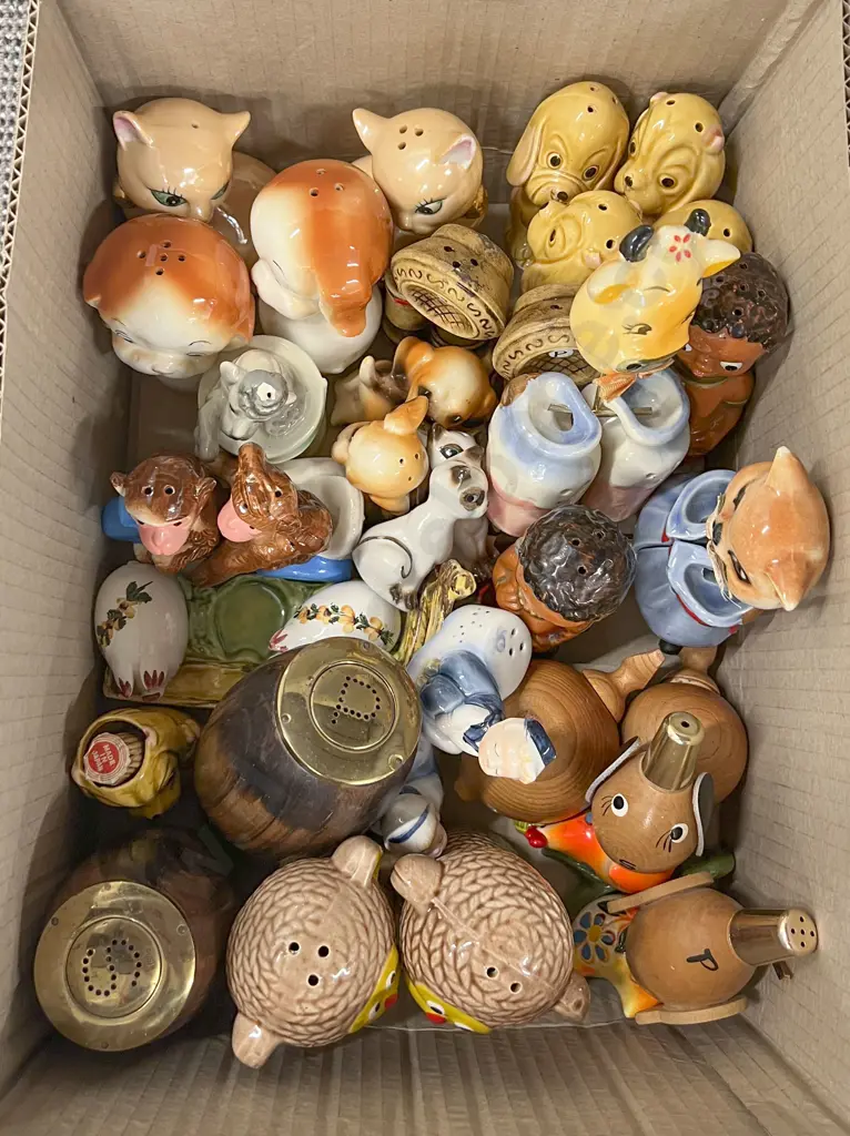 Box Quantity of Novelty Salt and Pepper Shakers Image 1++