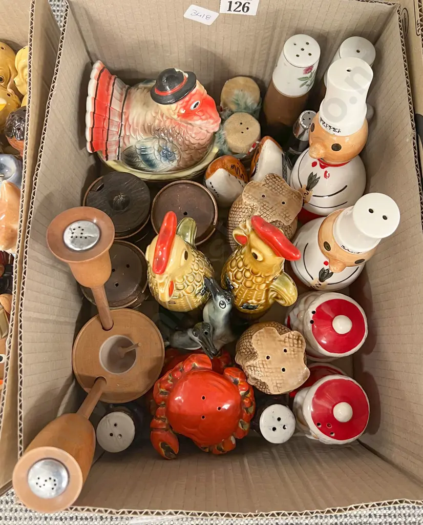 Box Quantity of Novelty Salt and Pepper Shakers Image 1++