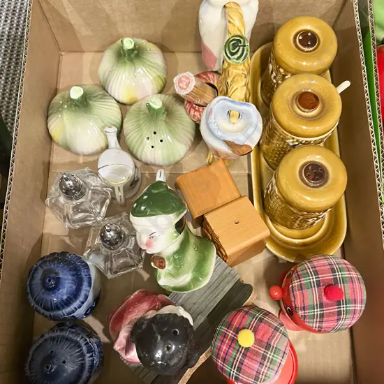 Small Box Quantity of Novelty Salt and Pepper Shakers