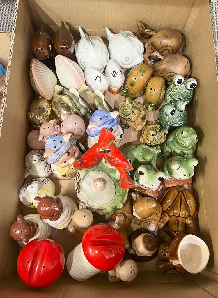 Box Quantity of Novelty Salt and Pepper Shakers Image 1++