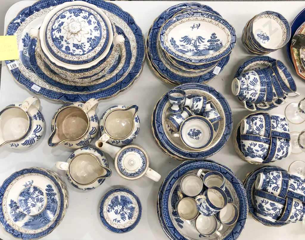 Large Quantity of Assorted Booths "Real Old Willow" Pattern Dinner China (Minor Faults) Image 1++