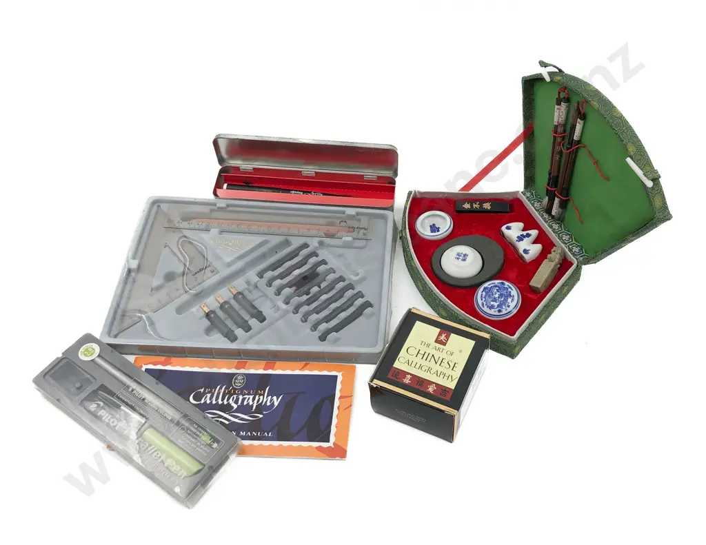 Small Box of Assorted Calligraphy Ephemera Image 1++