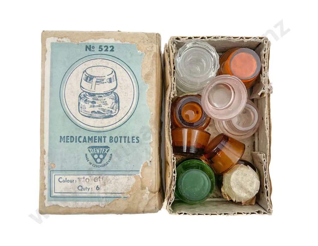 Small Box of Assorted Medicament Bottles Image 1++