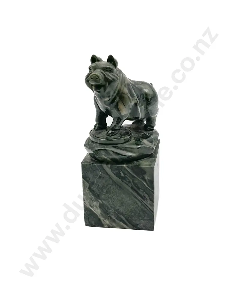 Marble Pig Ornament Image 1++