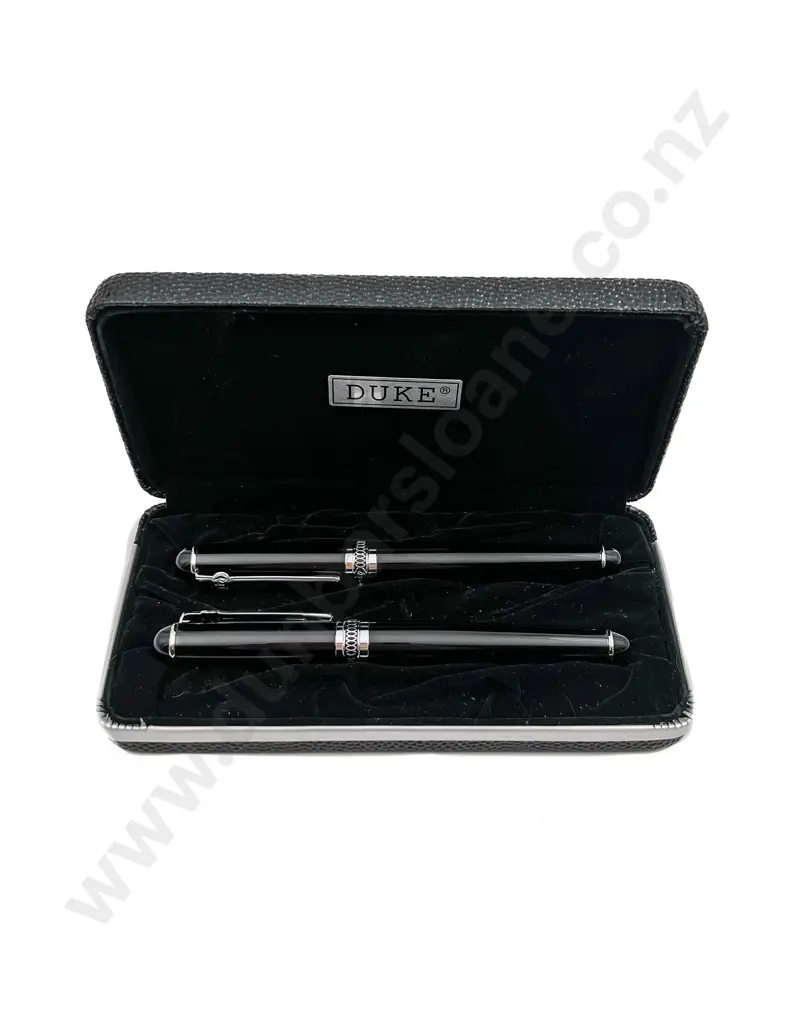 Cased Duke Pen Set Incl. Fountain and Ballpoint Image 1++