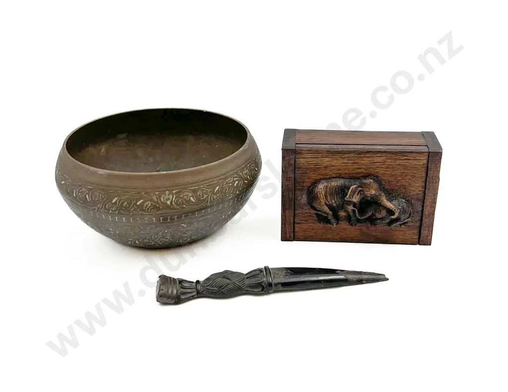 Small Brass Vase Together With Trinket Box Etc. Image 1++