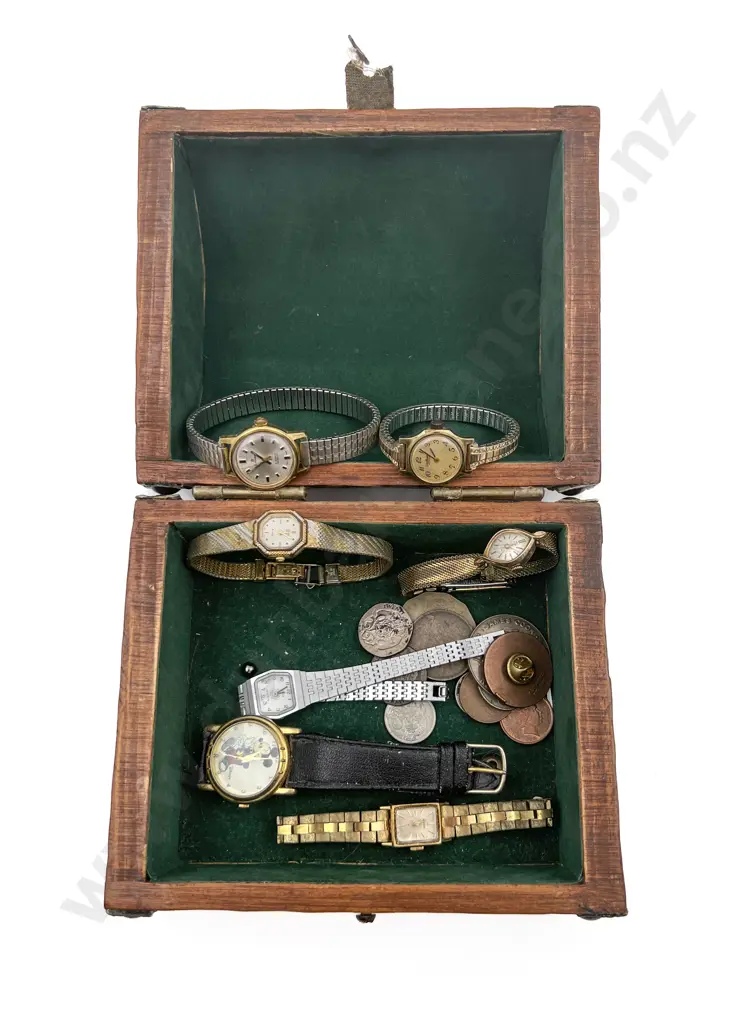 Quantity of Assorted Watches Etc. Incl. Mickey Mouse Together With Jewellery Box Image 1++