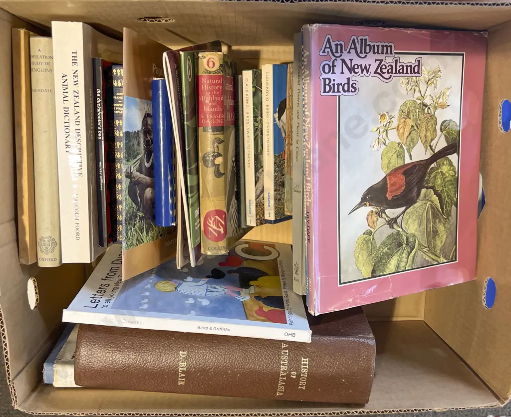 Box of Assorted Books including Birds Reference Books Image 1++