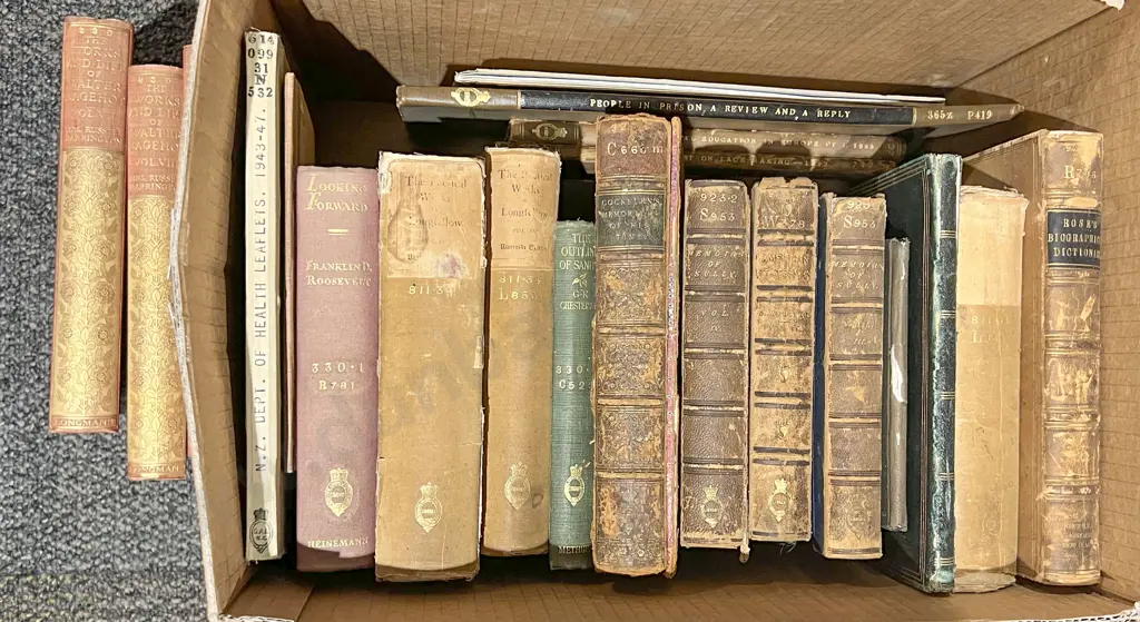 Box of Assorted Books Image 1++