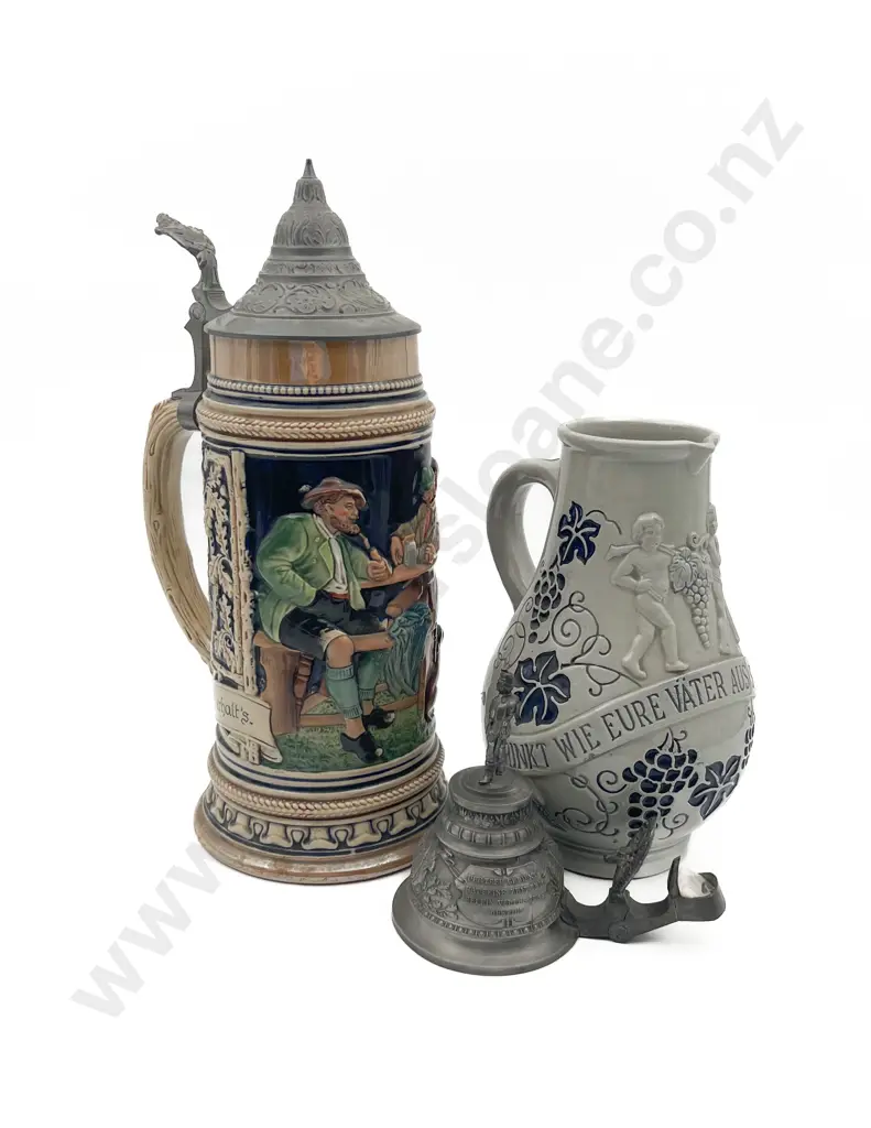 Large German Stein and Stoneware Jug Image 1++