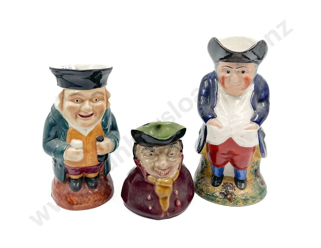 Victorian Staffordshire Toby Jug and Two Others Image 1++