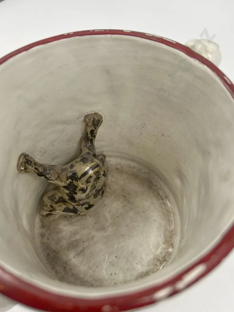 19th Century Staffordshire Frog Mug Image 1++