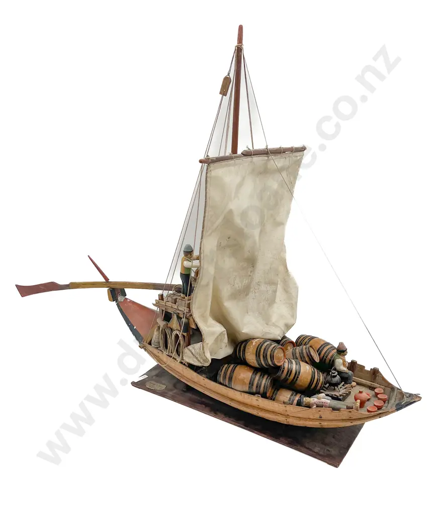 Wooden Sailboat With Barrels Image 1++