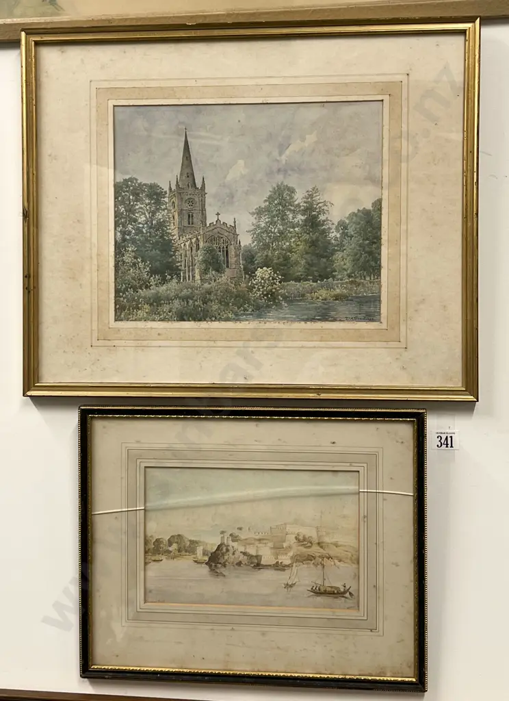 Two Framed Watercolors (Faults) Image 1++