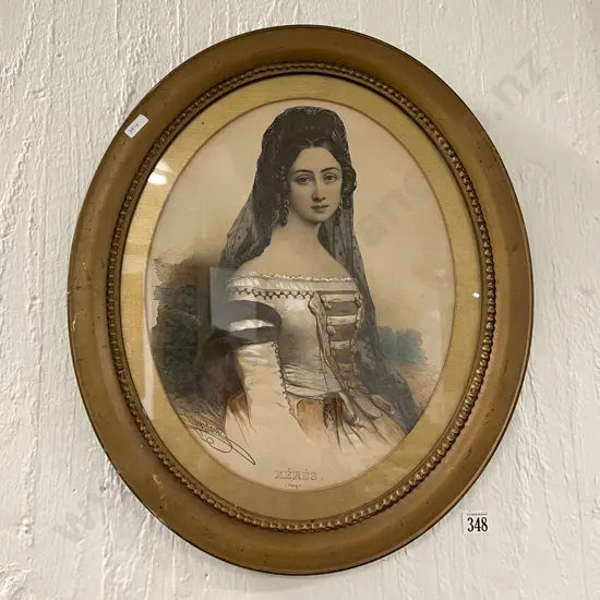 Oval Framed Portrait Print
