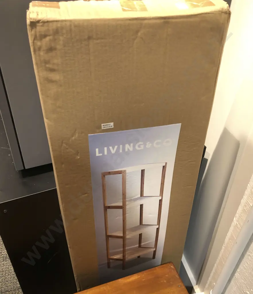 Flat Pack Shelving Unit in Box Together with CD Rack and Small Shelf Image 1++
