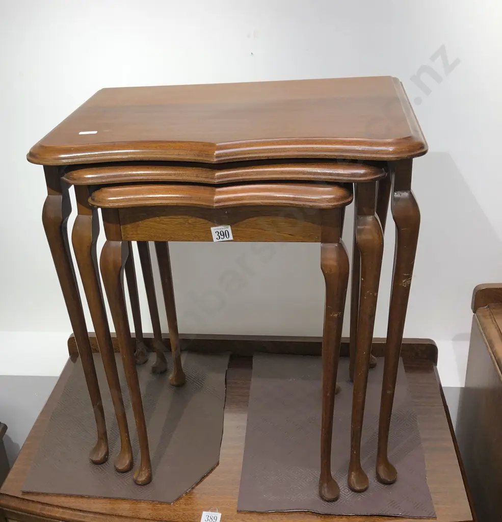 Mahogany Nest of Three Tables Image 1++