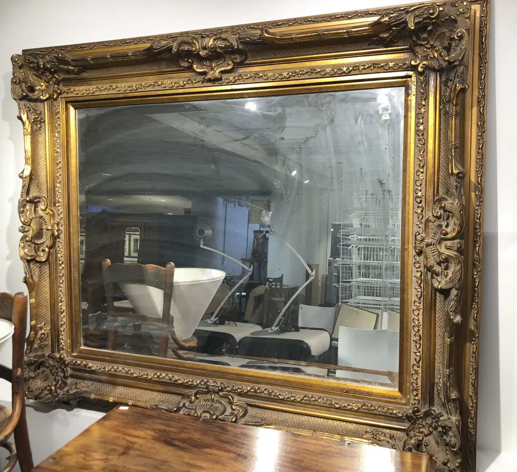 Large Gilt Framed Bevell Edge Mirror Image 1++