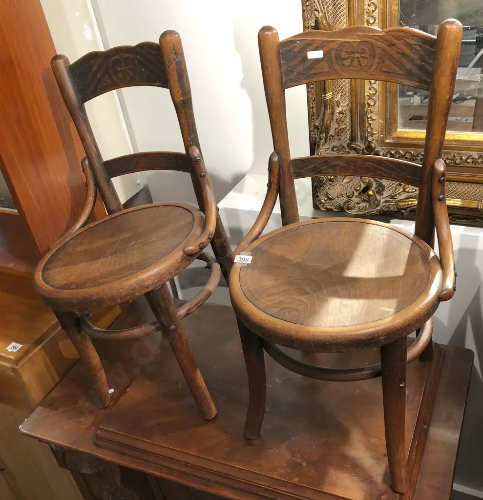 Pair of Childrens Bentwood Chairs Image 1++