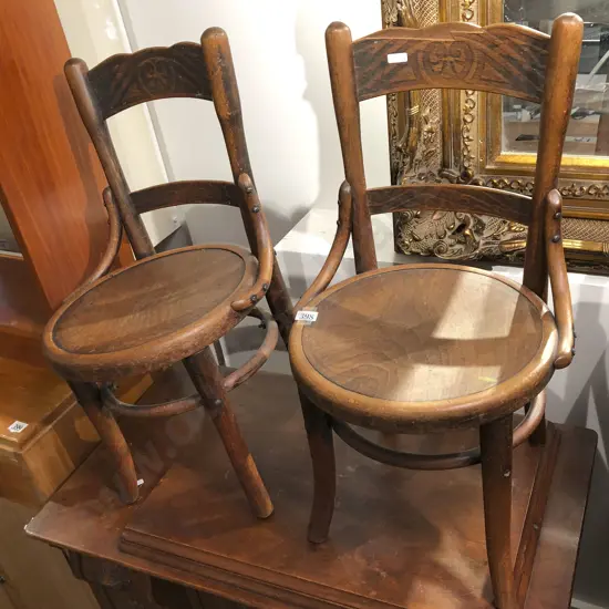 Pair of Childrens Bentwood Chairs