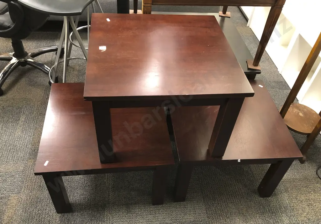 Trio of Modern Square Coffee Tables Image 1++
