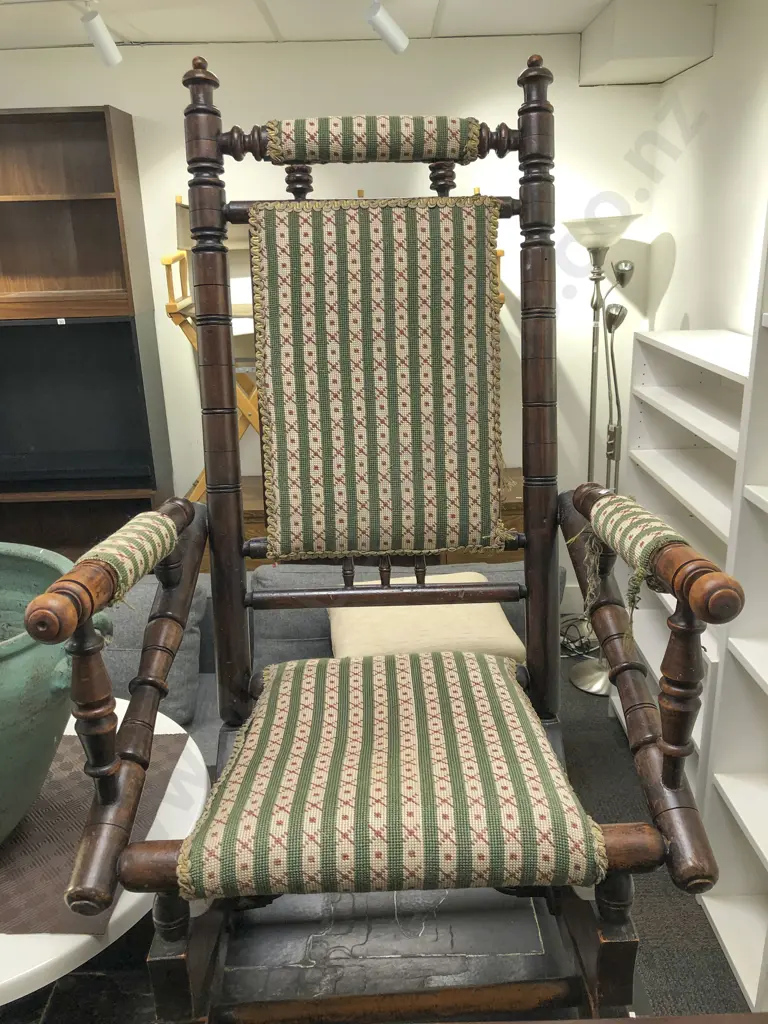 Rocking Chair and Footstool (Upholstery Faults) Image 1++