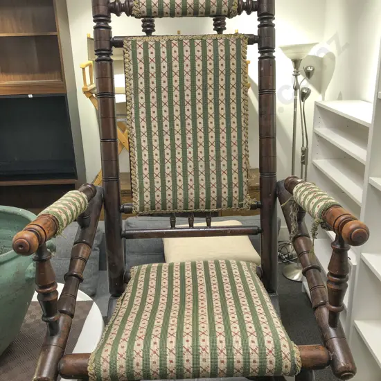 Rocking Chair and Footstool (Upholstery Faults)