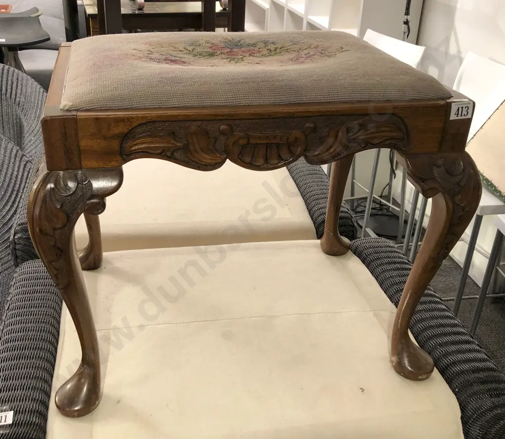 Tapestry Top Footstool Image 1++