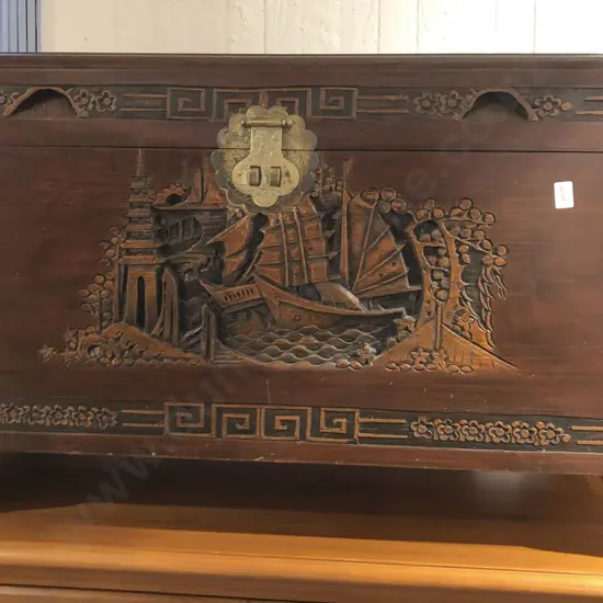 Carved Camphor Chest