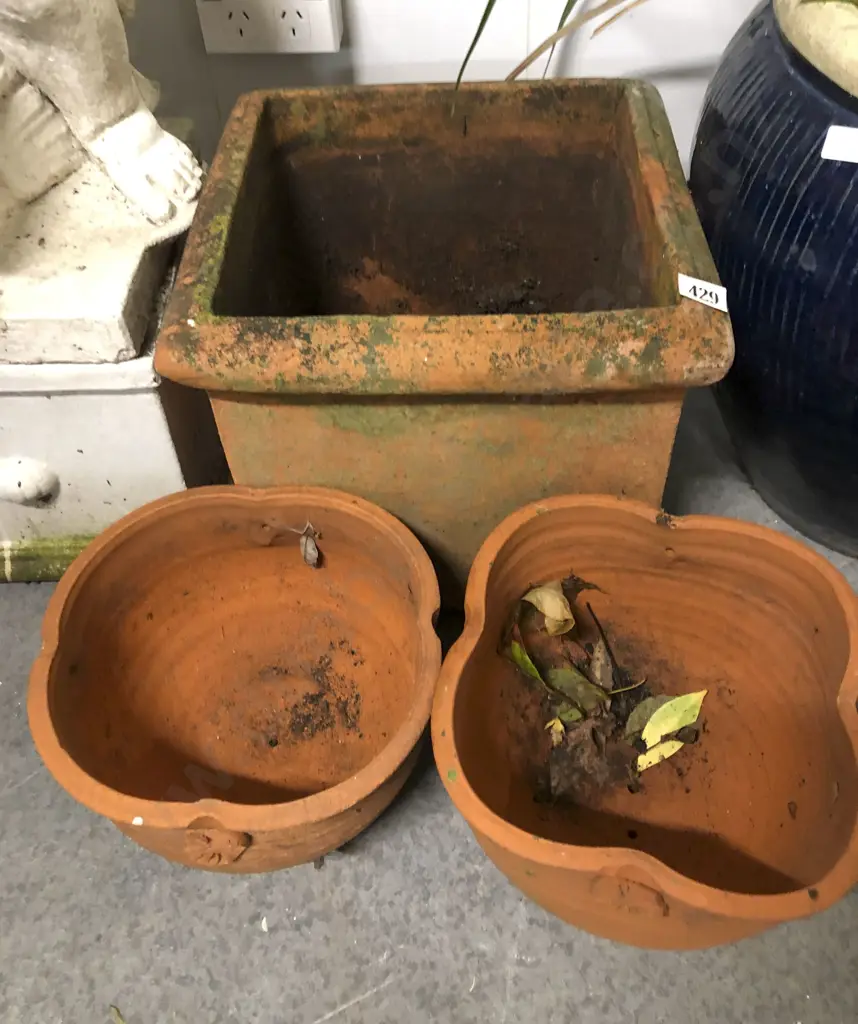 Two Terracotta Planters Image 1++