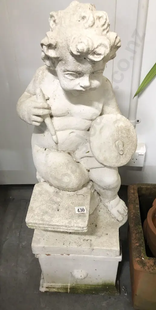Garden Ornament of Boy Painting Image 1++