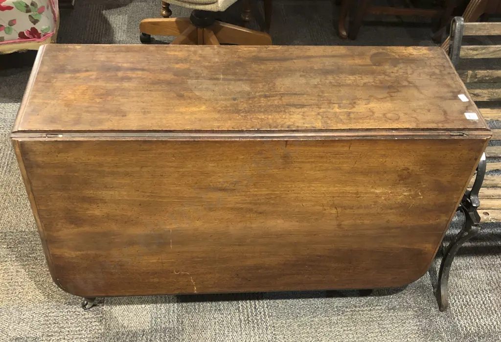 Victorian Mahogany Drop Side Table Image 1++