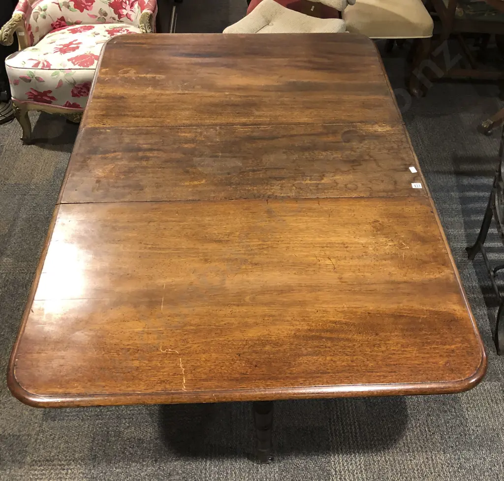 Victorian Mahogany Drop Side Table Image 1++