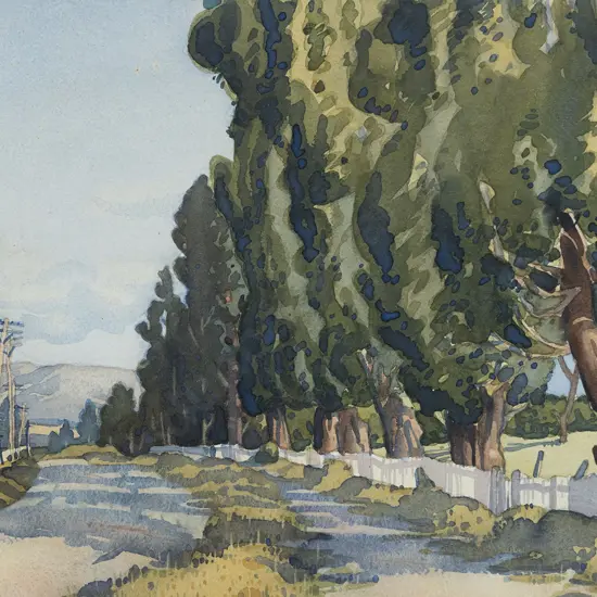 Colin Wheeler (1919 - 2012) - Tree lined Lane