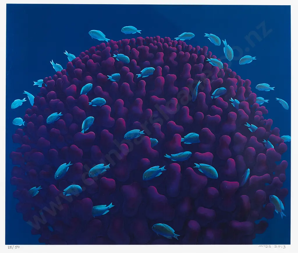 Michael Smither (b 1939) - Coral Head with Fish Image 1++