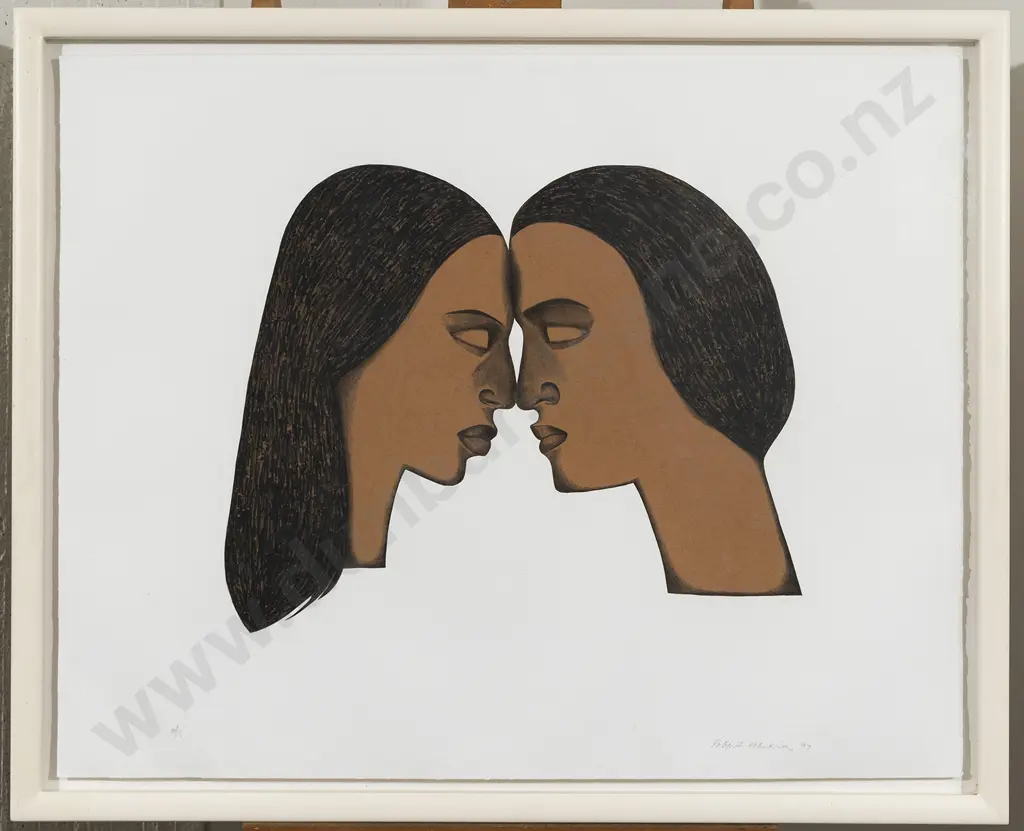 Robin Kahukiwa (b.1938) - Hongi Image 1++