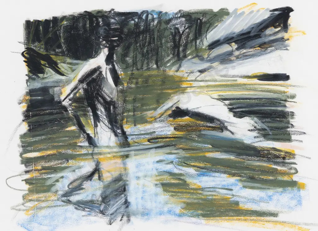 Euan MacLeod (b1956) - Untitled (Figures in the Water) Image 1++