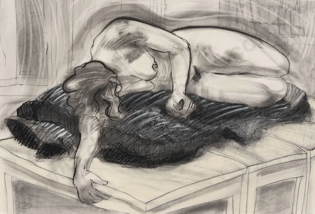 John Badcock (b 1952) - Nude Study Image 1++