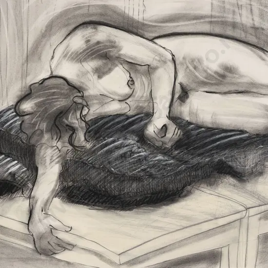 John Badcock (b 1952) - Nude Study