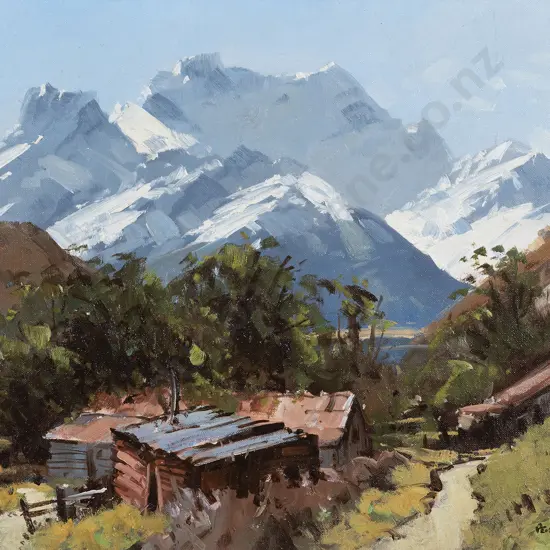 Peter Beadle (b.1933) - Mount Earnslaw and Scheelite Mine