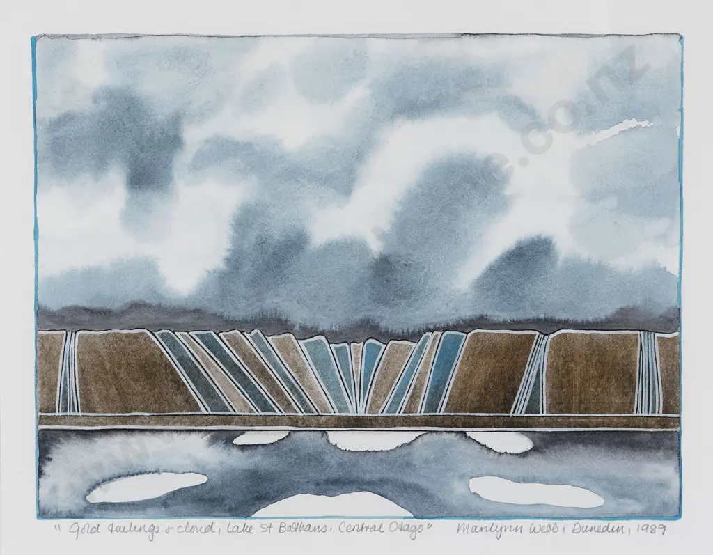 Marilyn Webb (b. 1937) - Gold Tailings & Cloud Image 1++