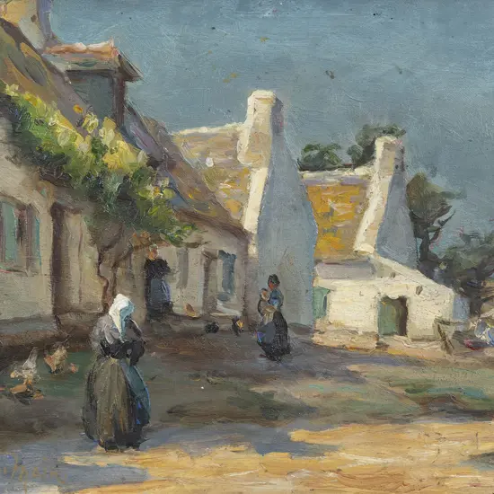 Kathleen (Kitty) Airini Vane (1891-1965) - European Cottage Scene