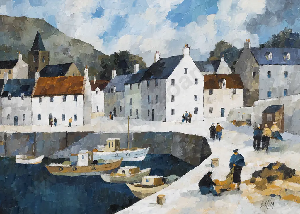 Tom Esplin (1915 - 2005) - Memory of Pittenweem Scotland Image 1++