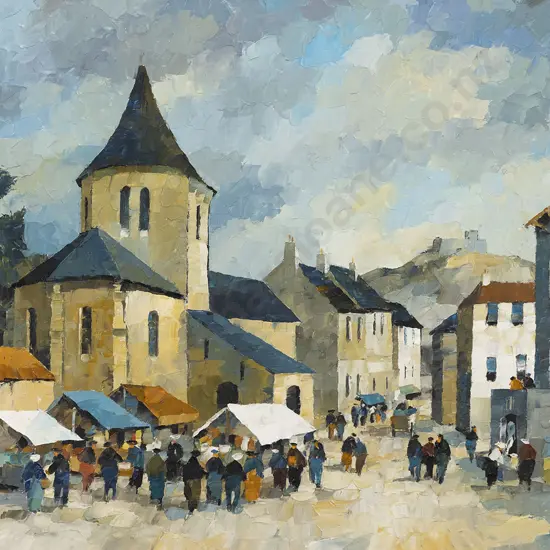 Tom Esplin (1915 - 2005) - Old Church in Auvergne