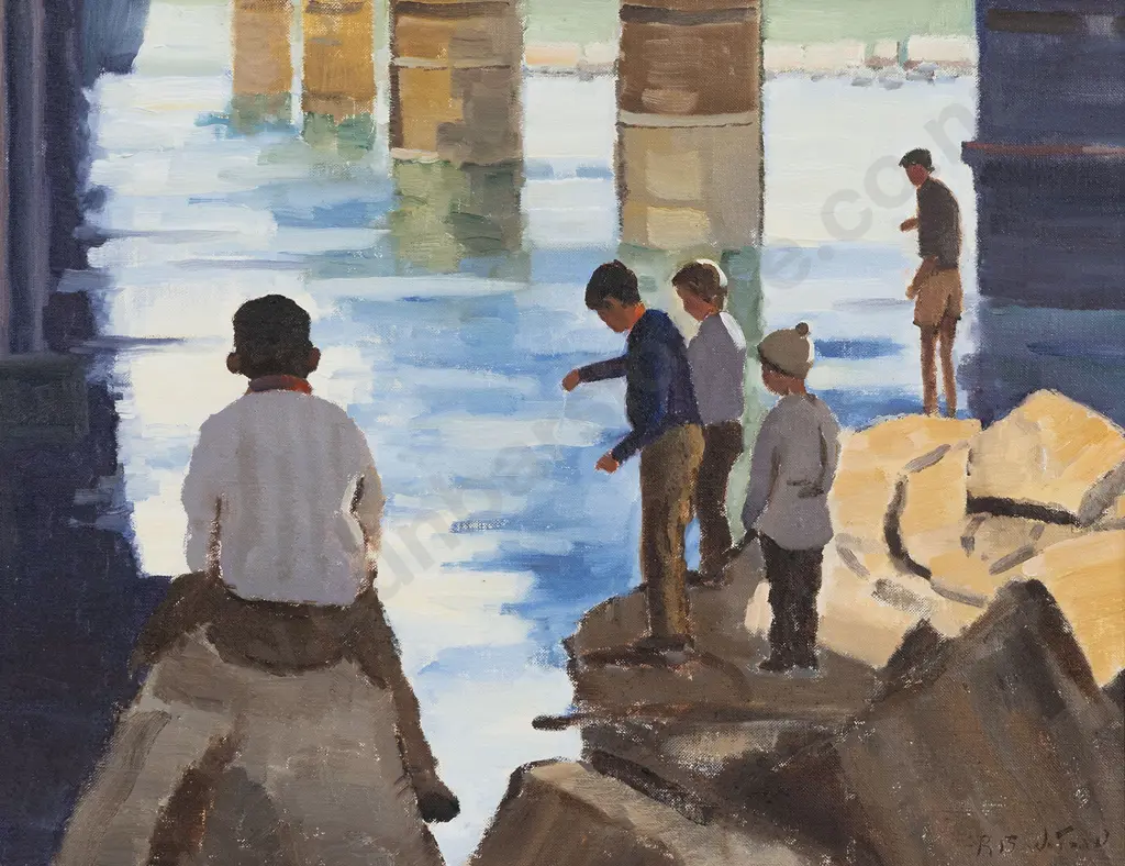 R. Browning Watson (1911-2002) - The Young Fishermen Image 1++
