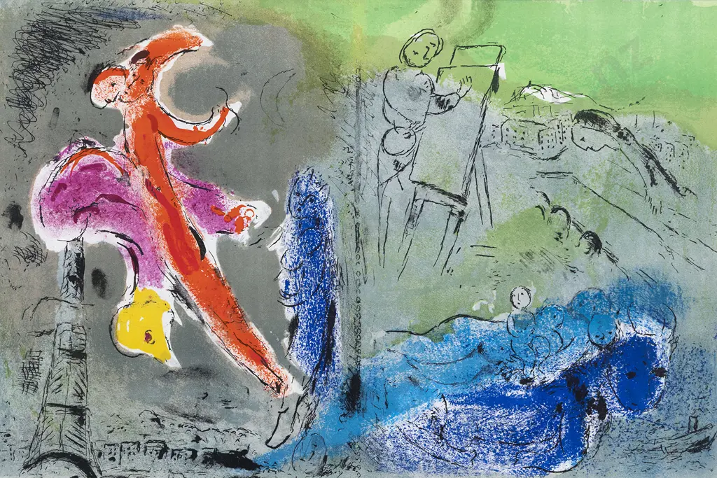 Marc Chagall (French/Russian 1887–1985) - Vision von Paris Image 1++