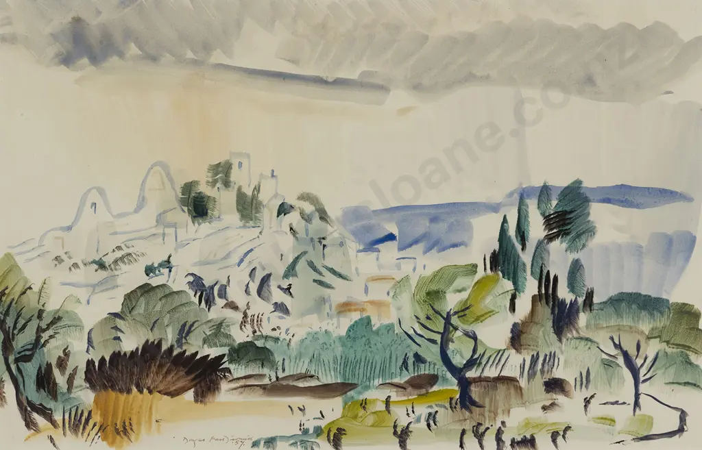 Douglas MacDiarmid (1922-2020) - Landscape with Ruins Image 1++