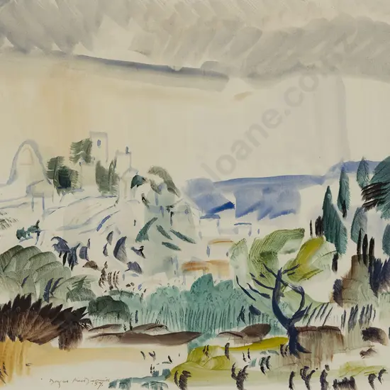 Douglas MacDiarmid (1922-2020) - Landscape with Ruins